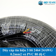 Dây cáp tín hiệu 3 lõi 2464 24AWG 0.2mm2 vỏ PVC 80 độ C