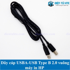 Dây cáp USBA sang USB type B vuông 2.0 cho máy in hàng chuẩn dùng trong máy in HP EPSON dài 1.5-1.8m