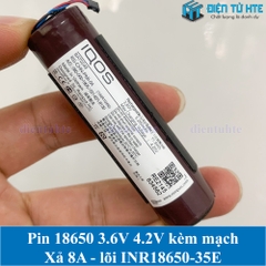 Pin Lithium Ion kèm mạch - lõi pin Samsung INR18650-35E 3.6V xả 8A