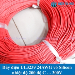 Dây điện đơn Silicon chịu nhiệt UL3239 24AWG