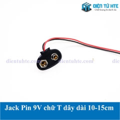 Jack Pin 9V chữ T dây dài 10-15cm thường