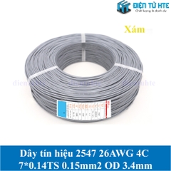 Dây tín hiệu 2547 USB 4 lõi 0.12mm2 có chống nhiễu lõi 26AWG vỏ PVC