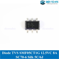 Diode TVS SMF05CT1G SMF05C 12.5VC 8A SC70-6 Silk 5C/6J