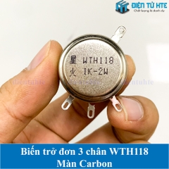 Biến trở đơn 3 chân WTH118 Màn Carbon có Mass