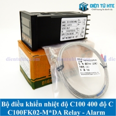 Bộ điều khiển nhiệt độ PID K type C100 Ngõ ra Relay Alarm C100FK02-M*DA kèm cảm biến