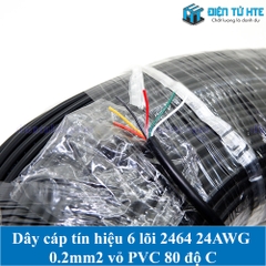 Dây cáp tín hiệu 6 lõi 2464 24AWG 0.2mm2 vỏ PVC 80 độ C