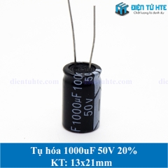 Tụ hóa tần số cao 1000uF 50V 20% kích thước 13x21mm