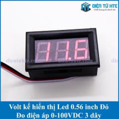 Volt kế đo điện áp 0-100V DC 3 dây hiển thị LED 0.56 inch