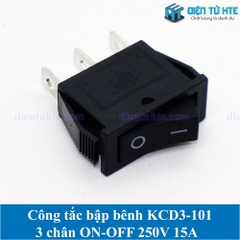 Công tắc bập bênh ON-OFF KCD3 KCD3-101 3 chân 250V 16A - Màu đỏ