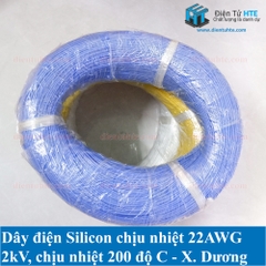 Dây điện Silicon chịu nhiệt siêu mềm 22AWG nhiều màu 1 mét