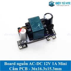 Board nguồn 12V 1A Mini cắm PCB 36x16.3x15.3mm