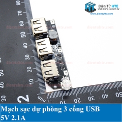 Mạch sạc Pin dự phòng 3 cổng USB 5V 2.1A