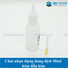 Chai nhựa đựng dung dịch 50ml kèm đầu kim