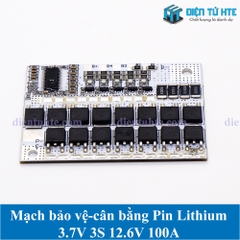 Mạch sạc cân bằng và bảo vệ Pin Lithium 3.7V 3S 4S 5S 100A