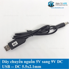 Cáp chuyển đổi nguồn USB 5V sang 9V/12V