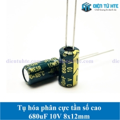 Tụ hóa tần số cao 680uF 10V 8x12mm