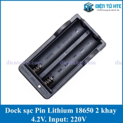 Dock sạc Pin Lithium 18650 4.2V 2 khay