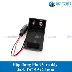 Hộp đựng Pin 9V ra dây Jack DC 5.5x2.1mm