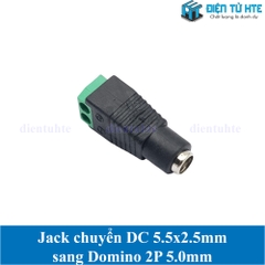 Jack chuyển nguồn DC 5.5x2.5mm sang DOMINO 2P 2 chân 5.0mm