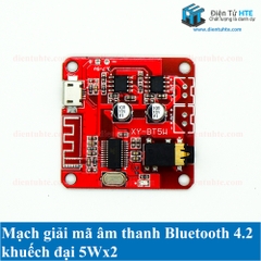 Mạch thu giải mã âm thanh Bluetooth 4.2 KĐ 5Wx2 XY-BT5W