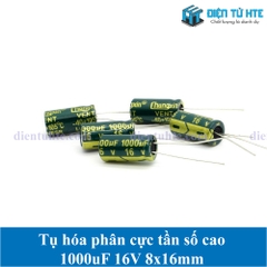 Tụ hóa tần số cao 1000uF 16V 8x16mm