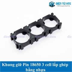 Khung giữ Pin 18650 3 cell lắp ghép bằng nhựa