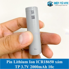 Pin Lithium Ion ICR18650 18650 2000mAh xả 10c TP Xám