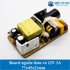 Board nguồn tháo vỏ 12V 3A 77x45x21mm