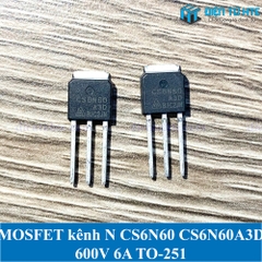 MOSFET kênh N CS6N60 CS6N60A3D 600V 6A TO-251