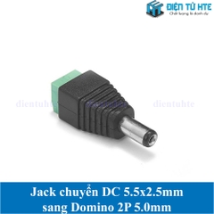 Jack chuyển nguồn DC 5.5x2.5mm sang DOMINO 2P 2 chân 5.0mm
