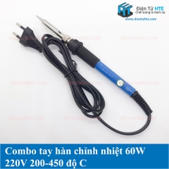 Bộ tay hàn chỉnh nhiệt 60W 220V kèm 5 mũi và nhựa thông