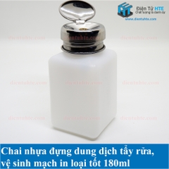 Chai nhựa đựng dung dịch vệ sinh - tẩy rửa mạch in nắp thiếc ESD 180ml