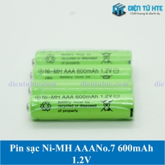 Pin sạc 1.2V size AAA Ni-MH 600mAh