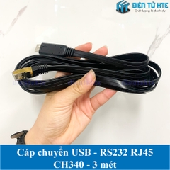 Cáp chuyển đổi USB sang RJ45 giao tiếp RS232 Console Modem - CH340 - 3 mét