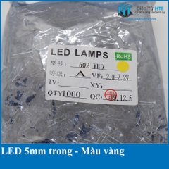 LED đơn F5 trong 5mm - Màu trắng siêu sáng