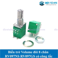 Biến trở Volume đôi 8 chân RK097GS RV097GS có công tắc