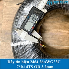 Dây tín hiệu 3 lõi 2464 26AWG 7*0.14TS  vỏ PVC 80 độ OD 3.2mm