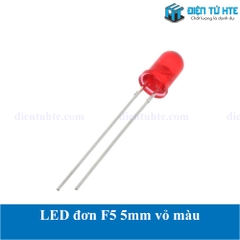 LED đơn F5 5mm vỏ màu đỏ - màu đỏ
