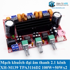 Mạch khuếch đại âm thanh 2.1 kênh XH-M139 TPA3116 100W + 50Wx2