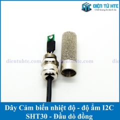 Dây cảm biến nhiệt độ độ ẩm SHT30 đầu dò bằng đồng - giao tiếp I2C