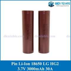Pin Li-Ion 18650 LG HG2 3000mAh 30A