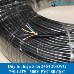 Dây tín hiệu 5 lõi 2464 26AWG 7*0.14TS vỏ PVC 80 độ OD 4.2mm