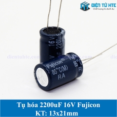 Tụ hóa 2200uF 16V 20% Fujicon 13x21mm