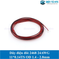 Dây điện đôi Đen đỏ 2468 24AWG 11*0.14TS OD 1.4 - 2.8mm
