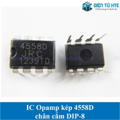 IC Opamp kép 4558D JRC4558D NJM4558D chân cắm DIP-8 loại tốt