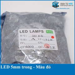LED đơn F5 trong 5mm - Màu trắng siêu sáng
