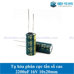 Tụ hóa tần số cao 2200uF 16V 10x20mm