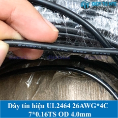 Dây tín hiệu 4 lõi UL2464 26AWG 7*0.16TS 0.14mm2 OD 4.0mm vỏ PVC 80 độ