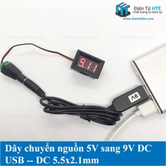Cáp chuyển đổi nguồn USB 5V sang 9V/12V