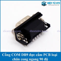 Cổng DB9 COM RS232 chân cắm PCB ngang 90 độ